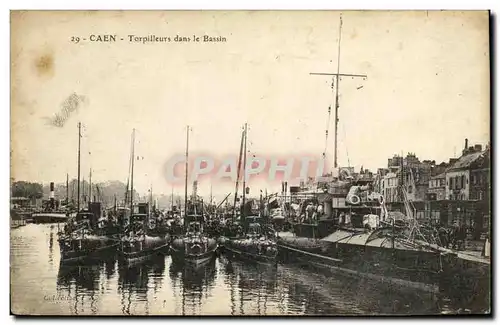 Ansichtskarte AK Caen Torpilleurs dans le Bassin Bateaux