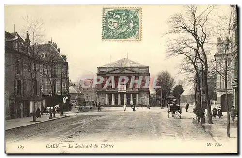 Ansichtskarte AK Caen Le Boulevard du Theatre