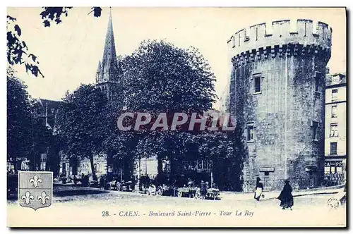 Ansichtskarte AK Caen Le Boulevard St Pierre Tour le Roy