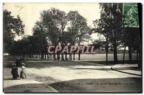 Cartes postales Caen Le cours Sadi Carnot et la Prair