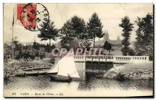 Ansichtskarte AK Caen Bords de l Orne Bateau