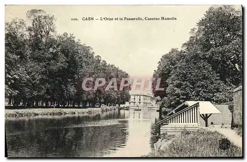 Ansichtskarte AK Caen L Orne et la Passerelle Caserne Hamelin Militaria