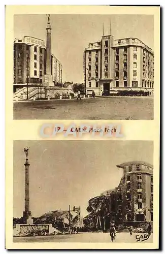 Cartes postales Caen Place Foch Militaria