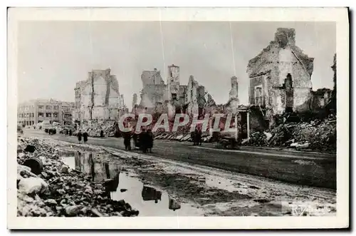 Ansichtskarte AK Caen Juin Juillet 1944 Rue de Vaucelles vers l Orne