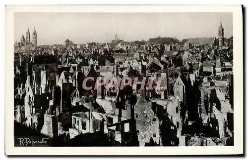 Cartes postales Caen Juin Juillet 1944 Militaria Ensemble sur le quartier Saint Sauveur