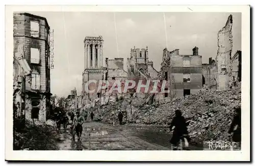 Ansichtskarte AK Caen Juin Juillet 1944 Rue St Jean aux abords de la Gavotte