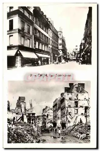 Cartes postales Caen Rue Saint Jean Militaria