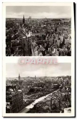 Cartes postales Caen Vue prise du Clocher St Pierre Militaria