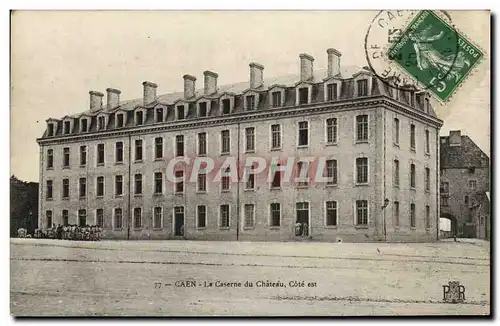 Cartes postales Caen La Caserne du Chateau Cote est Militaria