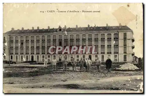 Cartes postales Caen Caserne d Artillerie batiment central Militaria