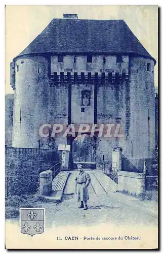 Ansichtskarte AK Caen Porte de secours du Chateau Soldat Militaria