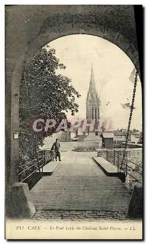 Cartes postales Caen Le Pont Levis du Chateau Saint Pierre