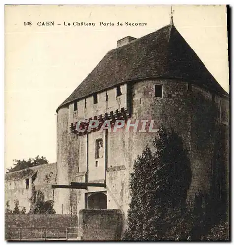 Ansichtskarte AK Caen La Chateau Porte de Secours