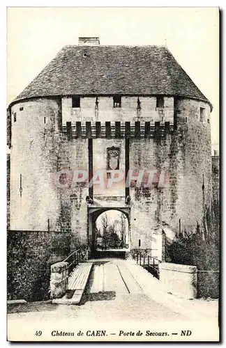 Cartes postales Chateau de Caen Porte de Secours