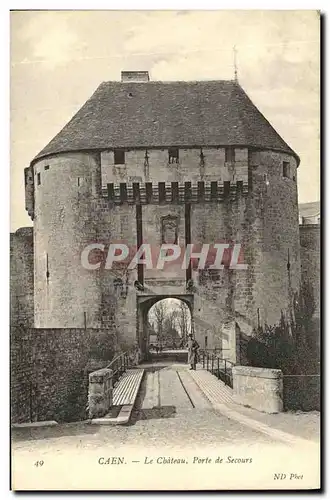 Cartes postales Caen Le Chateau Porte de Secours