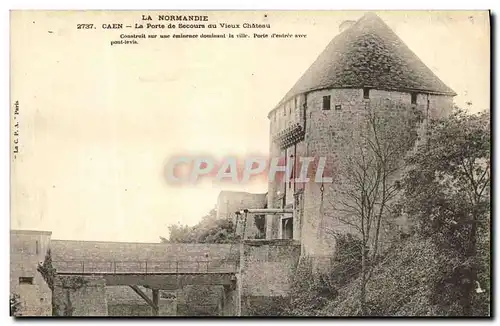 Ansichtskarte AK Caen Le Chateau Porte de Secours du Vieux Chateau