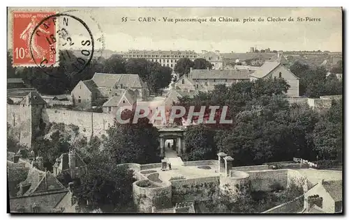 Cartes postales Caen Vue panoramique du Chateau prise du Clocher de St Pierre