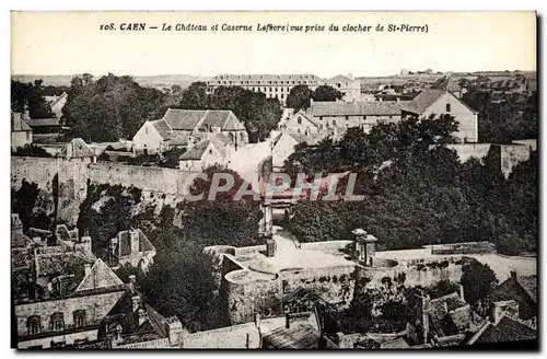 Ansichtskarte AK Caen Le Chateau et Caserne Lefevre vue prise du clocher de St Pierre