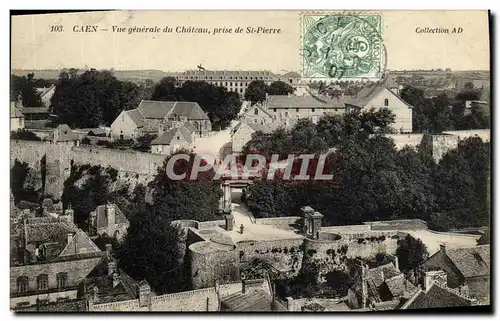 Ansichtskarte AK Caen Vue gnerale du Chateau prise de St Pierre