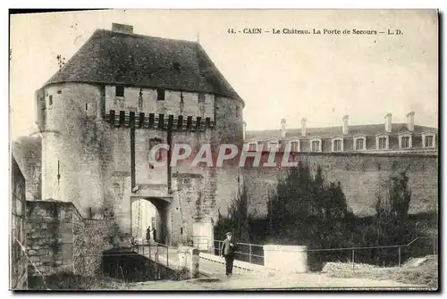 Ansichtskarte AK Caen Le Chateau La Porte de Secours