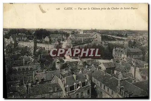 Ansichtskarte AK Caen Vue sur le Chateau prise du Clocher de Saint Pierre