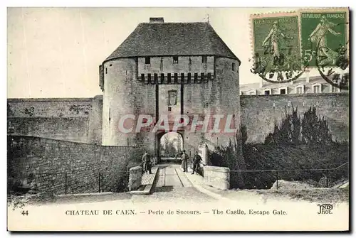 Cartes postales Chateau de Caen Porte de Secours