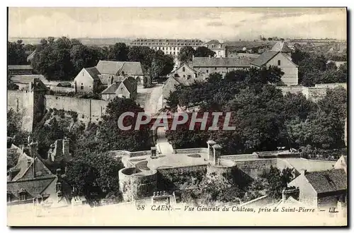 Ansichtskarte AK Caen Vue Generale du Chateau prise de Saint Pierre