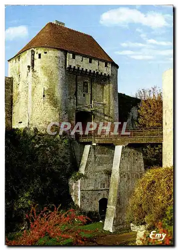 Moderne Karte Caen Les remparts du Chateau la Porte