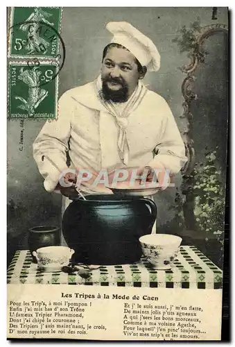 Cartes postales Les Tripes a la Mode de Caen Cuisine Folklore Cuisinier