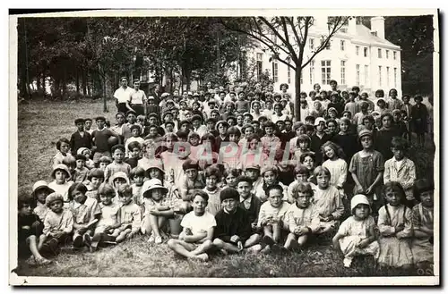 CARTE PHOTO Caen Enfants Colonie