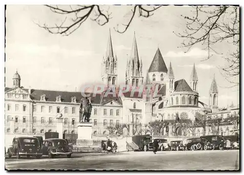 Moderne Karte Caen Lycee Malherbe et abside de St Etienne Abbaye aux hommes