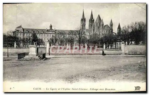 Ansichtskarte AK Caen Le Lycee et l Eglise Saint Etienne Abbaye Aux Hommes