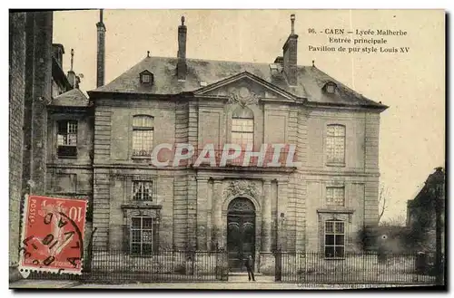 Cartes postales Caen Lycee Malherbe Entree Principale Pavillon de pur style Louis XV