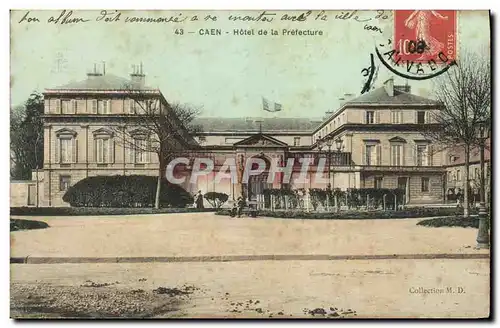 Cartes postales Caen Hotel de la Prefecture carte toilee