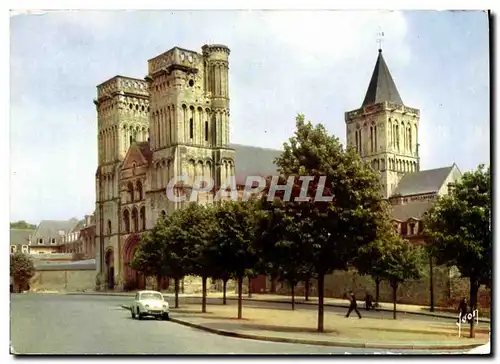 Moderne Karte Caen L Abbaye aux Dames au Eglise de la Trinite