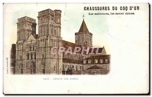 Ansichtskarte AK Caen Abbaye aux Dames Publicite Chaussures du Coq d Or