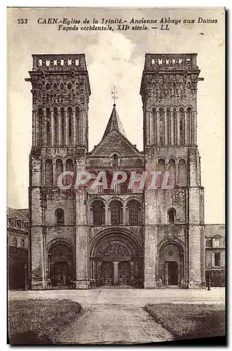 Ansichtskarte AK Caen Eglise de la Trinite Ancienne Abbaye aux Dames Facade occidentale Xll e siecle