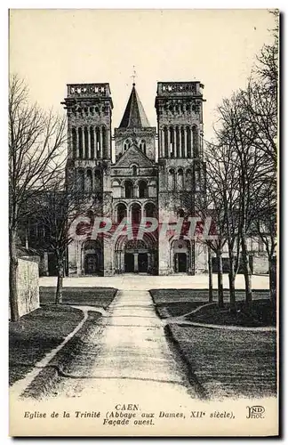 Ansichtskarte AK Caen Eglise de la Trinite Abbaye aux Dames Xll e siecle Facade ouest