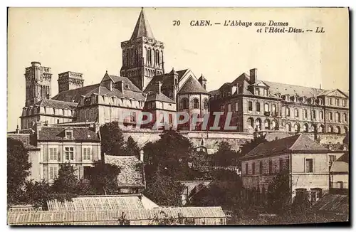 Ansichtskarte AK Caen L Abbaye aux Dames et l Hotel Dieu