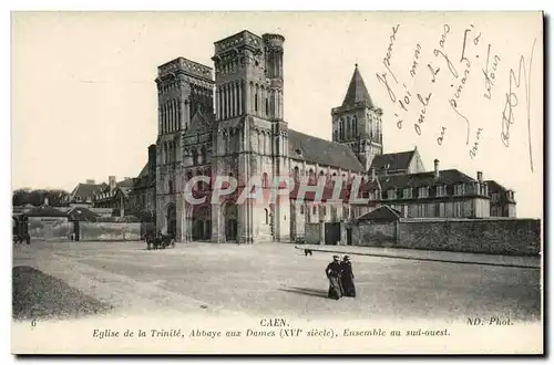 Cartes postales Caen Eglise de la Trinite Abbaye aux Dames Ensemble au sud ouest