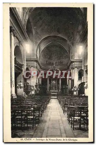 Cartes postales Caen Interieur de Eglise Notre Dame de la Gloriette