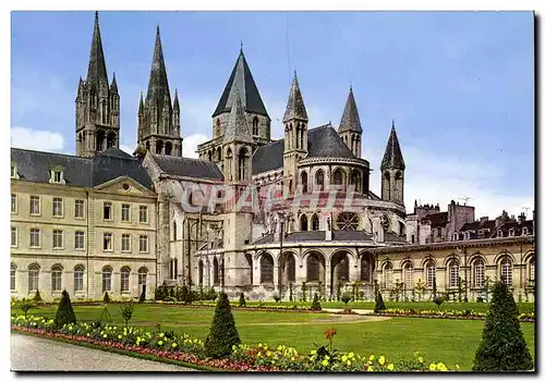 Cartes postales moderne Caen Abbaye aux Hommes Abside de l Eglise Saint Etienne et Jardins de la Mairie