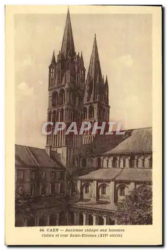 Ansichtskarte AK Caen Ancienne Abbaye aux Hommes Cloitre et tour Saint Etienne