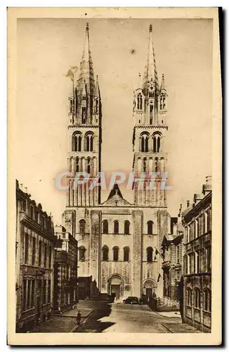 Ansichtskarte AK Caen Eglise St Etienne Abbaye Aux Hommes Facade romane