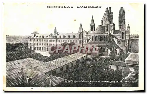 Ansichtskarte AK Caen Eglise Saint Etienne Abbaye aux hommes Cote de l abside et le lycee