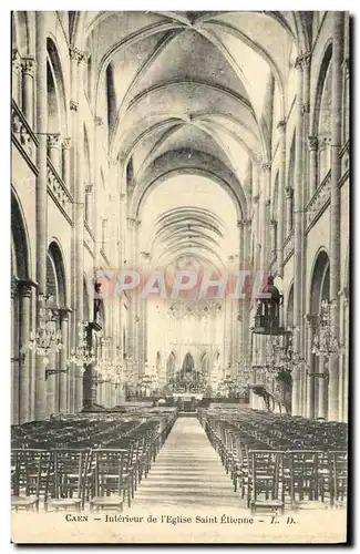 Cartes postales Caen Interieur de l eglise Saint Etienne