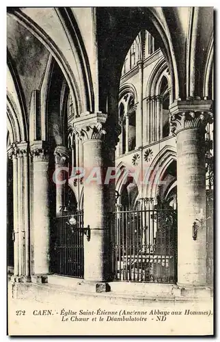 Cartes postales Caen Eglise Saint Etienne Ancienne abbaye aux hommes le choeur et le deambulatoire