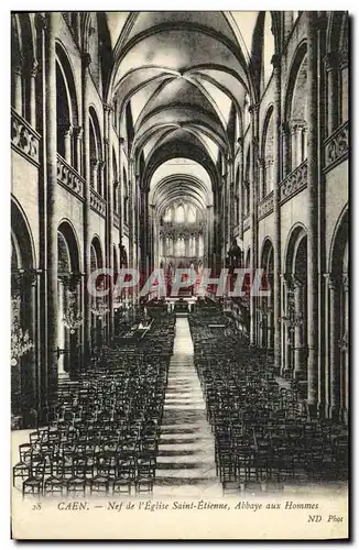 Cartes postales Caen Nef de l Eglise Saint Etienne Abbaye aux Hommes