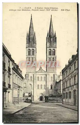 Ansichtskarte AK Caen Eglise Saint Etienne Abbaye aux Hommes Facade Ouest