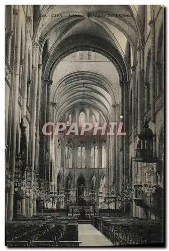 Cartes postales Caen Interieur de Eglise Saint Etienne